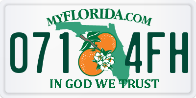 FL license plate 0714FH