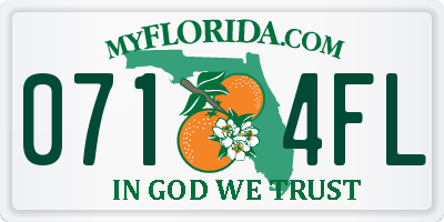 FL license plate 0714FL
