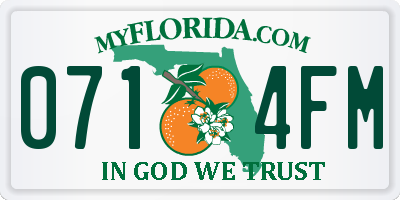 FL license plate 0714FM