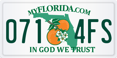 FL license plate 0714FS