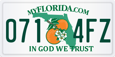 FL license plate 0714FZ
