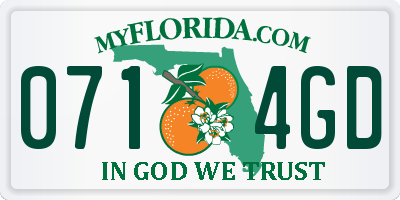 FL license plate 0714GD
