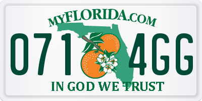 FL license plate 0714GG