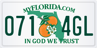 FL license plate 0714GL