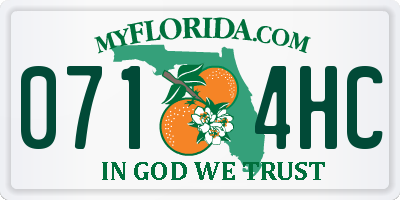 FL license plate 0714HC