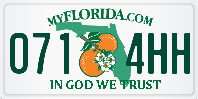 FL license plate 0714HH