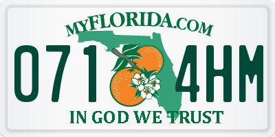FL license plate 0714HM