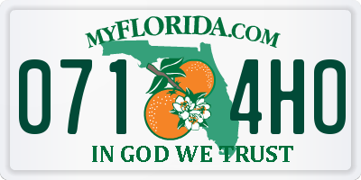 FL license plate 0714HO