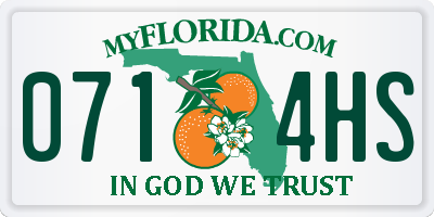 FL license plate 0714HS