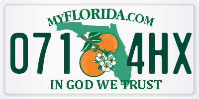 FL license plate 0714HX