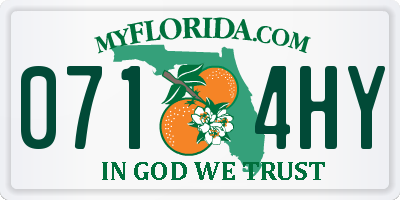 FL license plate 0714HY