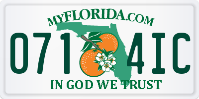 FL license plate 0714IC