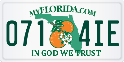 FL license plate 0714IE