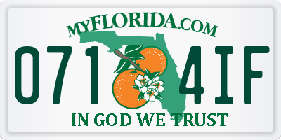 FL license plate 0714IF