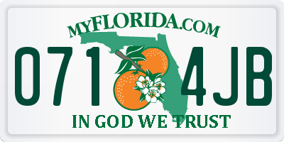 FL license plate 0714JB