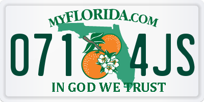 FL license plate 0714JS