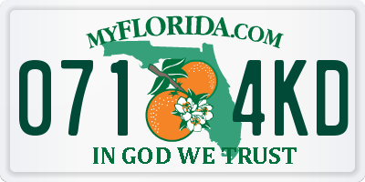 FL license plate 0714KD