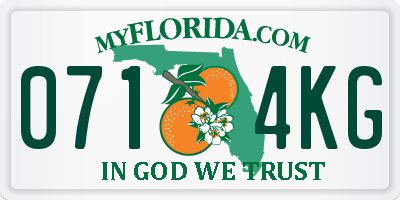 FL license plate 0714KG