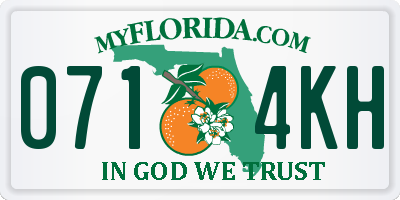 FL license plate 0714KH