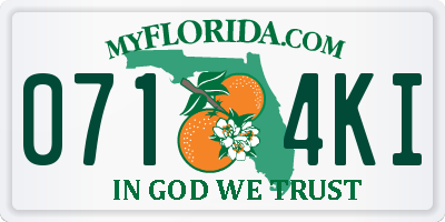 FL license plate 0714KI
