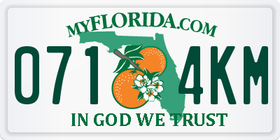 FL license plate 0714KM