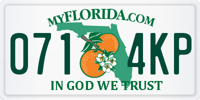 FL license plate 0714KP