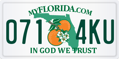 FL license plate 0714KU