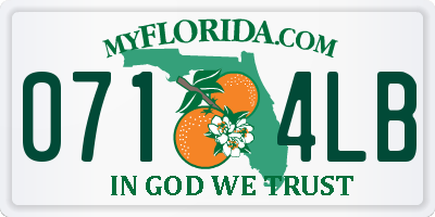 FL license plate 0714LB