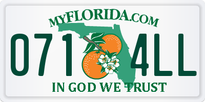FL license plate 0714LL