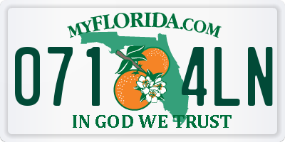 FL license plate 0714LN