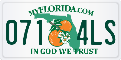 FL license plate 0714LS