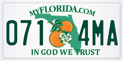 FL license plate 0714MA