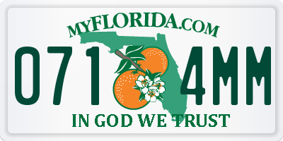 FL license plate 0714MM