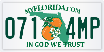 FL license plate 0714MP