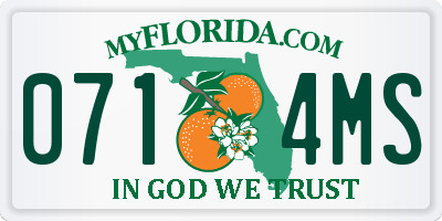FL license plate 0714MS
