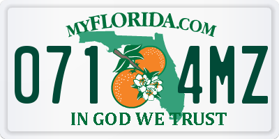 FL license plate 0714MZ