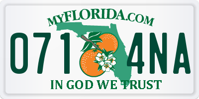 FL license plate 0714NA