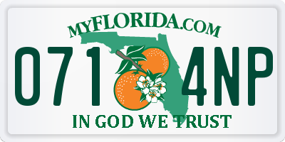 FL license plate 0714NP