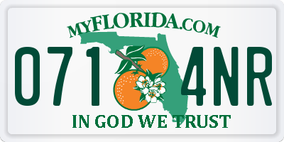 FL license plate 0714NR