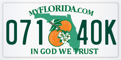 FL license plate 0714OK