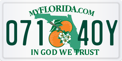 FL license plate 0714OY