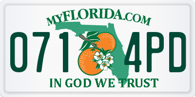FL license plate 0714PD