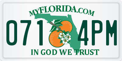 FL license plate 0714PM