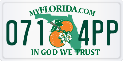 FL license plate 0714PP