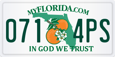 FL license plate 0714PS