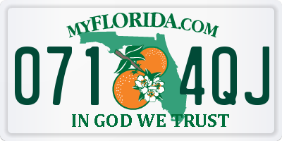 FL license plate 0714QJ