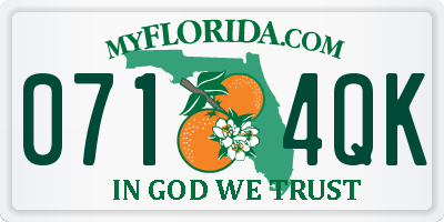 FL license plate 0714QK