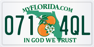 FL license plate 0714QL