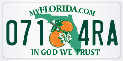 FL license plate 0714RA