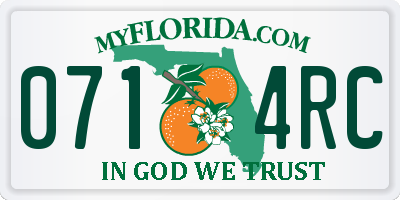 FL license plate 0714RC